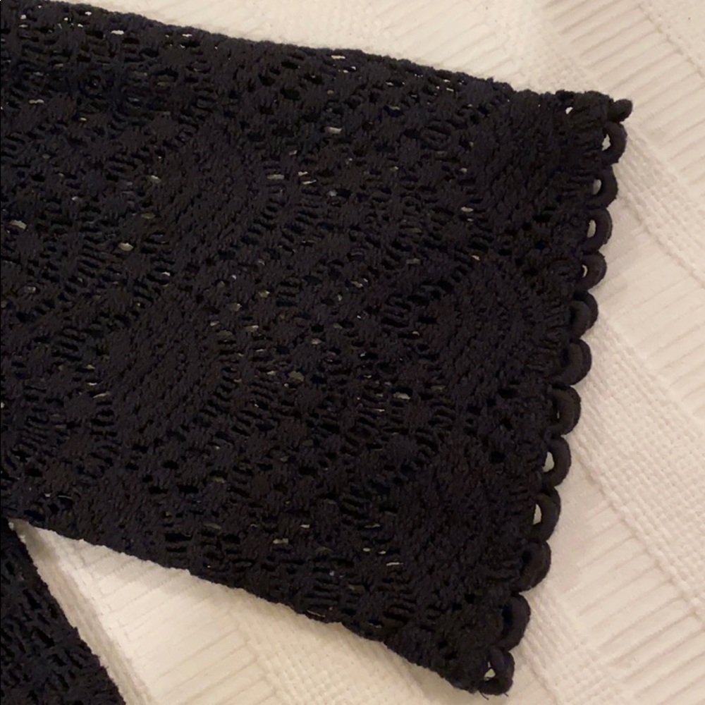 mudpie black crocheted coverup size L - Picture 6 of 9